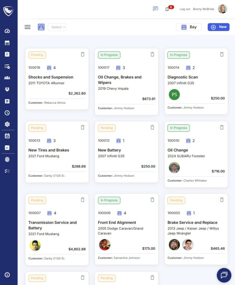 Easily communicate with your auto repair shop software - keep customers up to date with Bay Boss