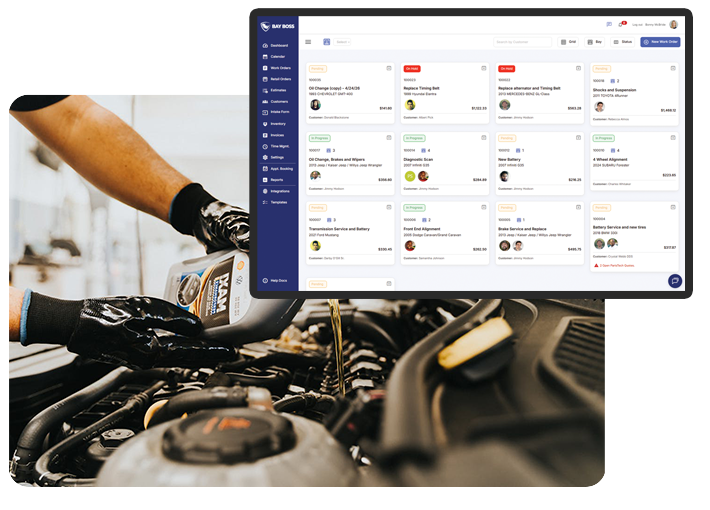 View work in your shop by Bay and easily drag and drop to change location.