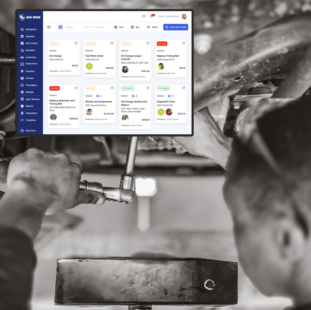 Take total control of your auto repair shop management.