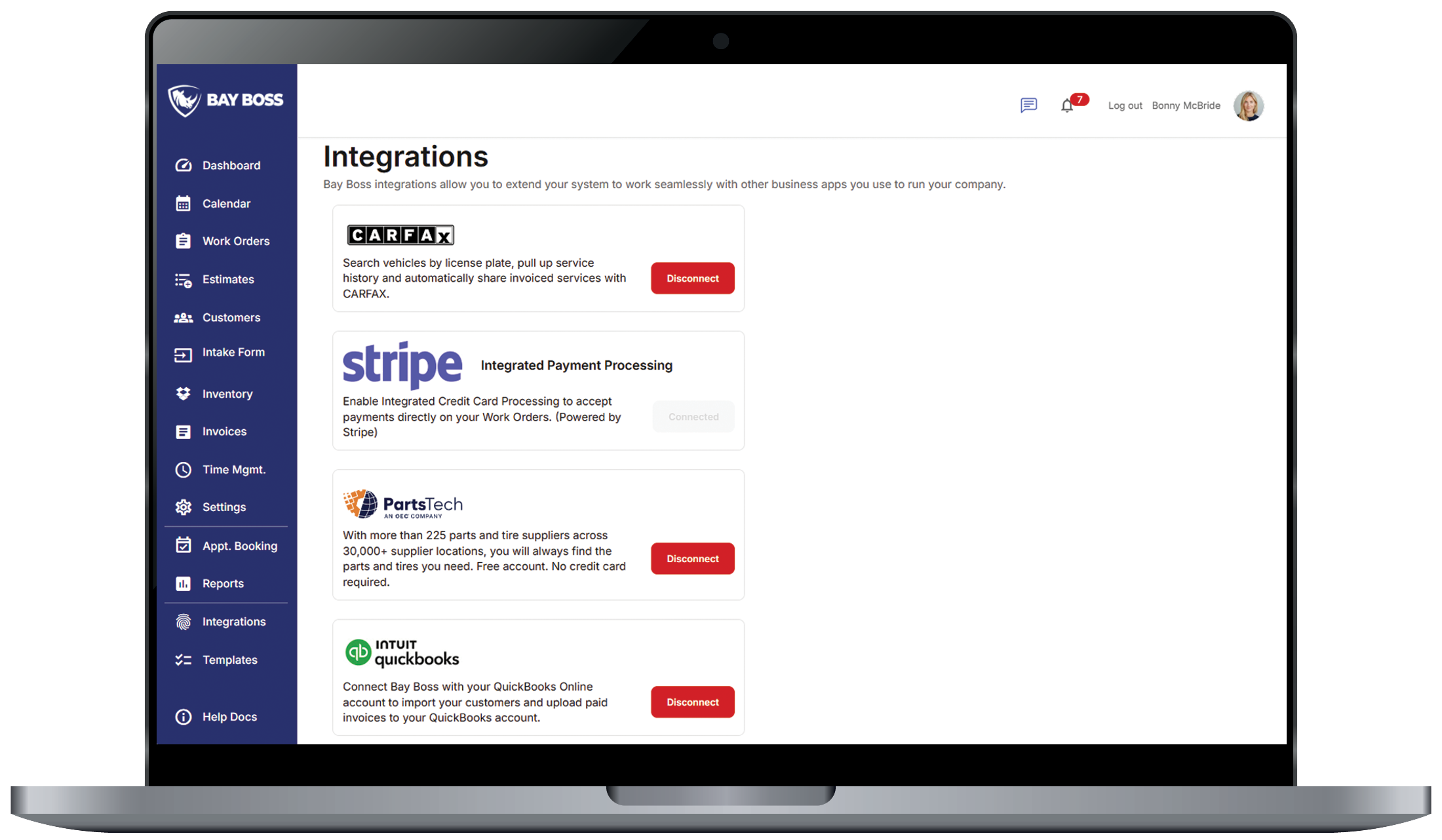 Bay Boss integrates with industry leading software to give auto repair shops more tools.