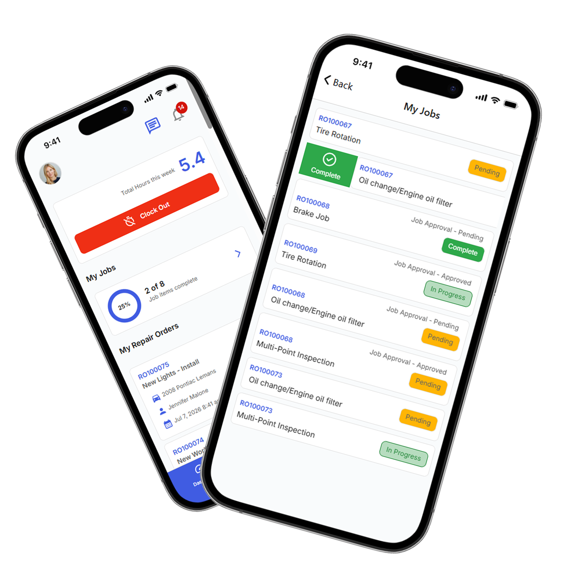 Empower your technicians with the exact tools they need to streamline inspections, log labor times, and update job statuses on the fly.